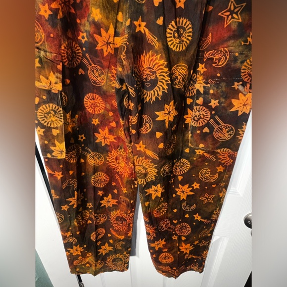 Women’s Rhea Hippie Earthy Sun Moon celestial Casual Pants Medium M Rare - Picture 11 of 12